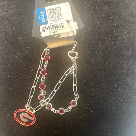 Georgia Paperclip Chain & Enamel Logo Bracelet - Picture 2 of 6